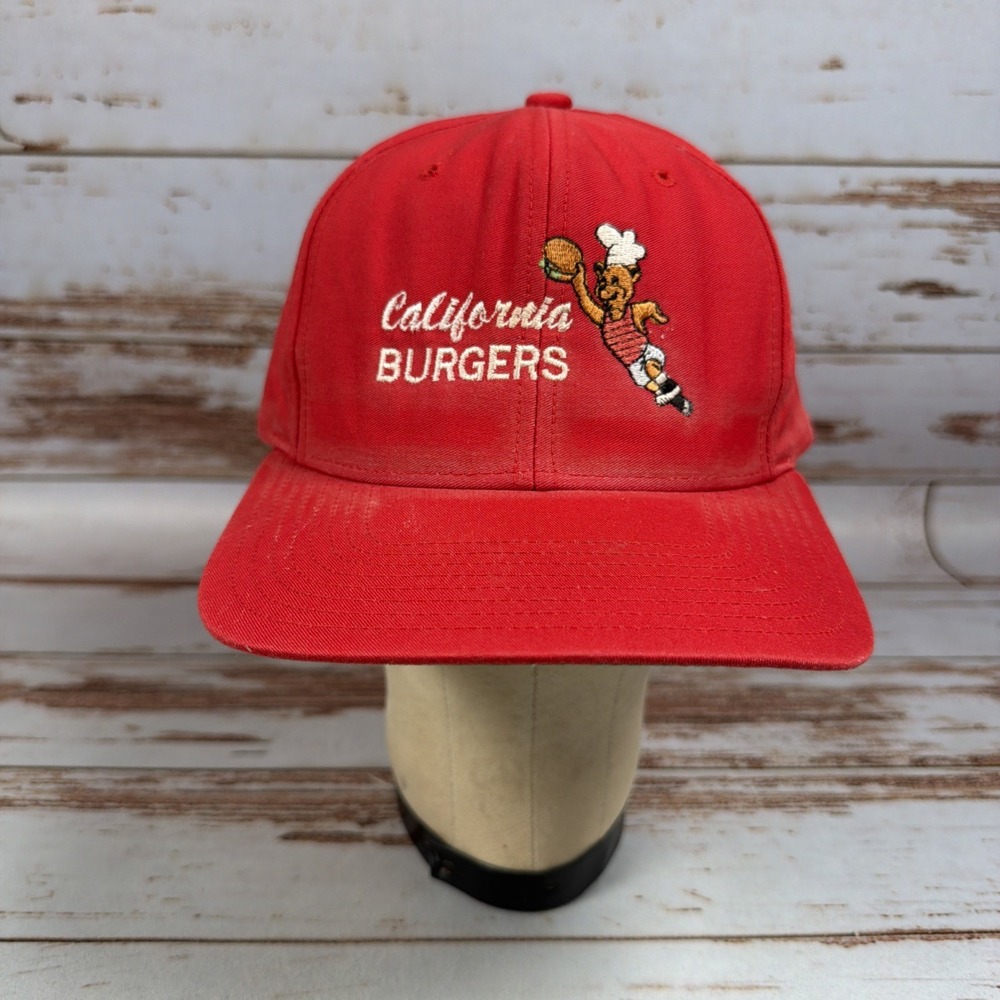 California Burgers Snapback Hat Red Richardson Players Cap Green Undervisor USA